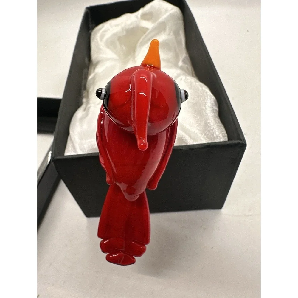 Cardinal Bird Wine Bottle Stopper Glass Red Bird Bar Gift New